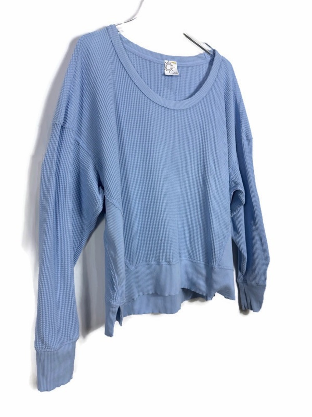 OFFLINE By Aerie Wow! Waffle T-Shirt Relaxed Oversized Blue Size Medium - Picture 6 of 11